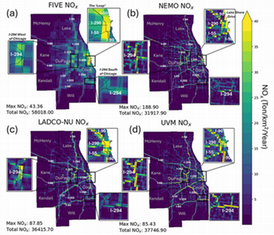 maps of modeled air pollution